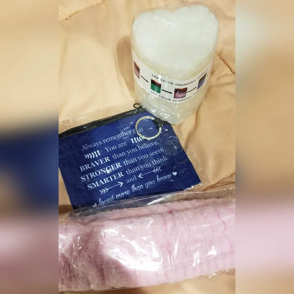 LED Rose Candle, Headband & Keychain Bundle Set